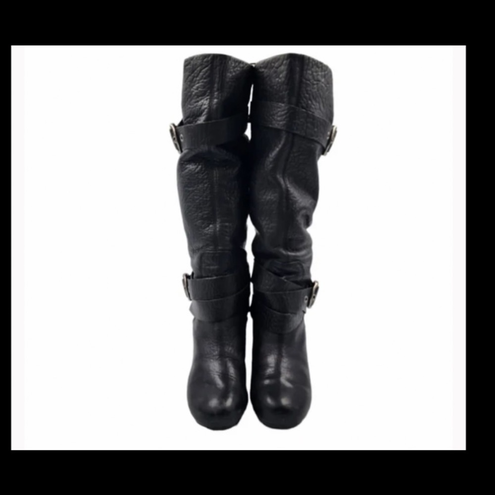 ❤️Lucky Brand black Candice pebbled leather. good preloved condition.🍀✌🏻❤️ - Picture 7 of 9